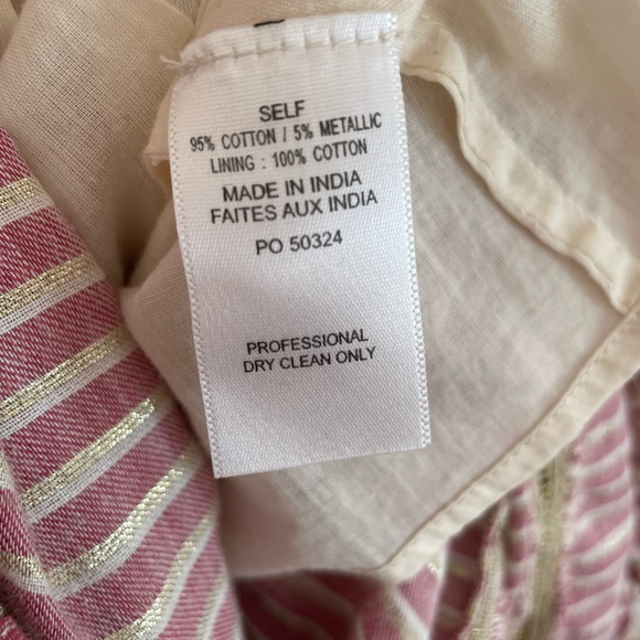 Misa LA (Anthropologie) Carson Tiered Sundress XS Pink and Gold - Picture 4 of 7